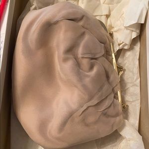 Vintage Beige Chiffon Evening Bag